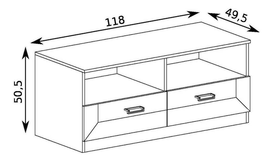 TV stolek/skříňka Titanus 11 (dub lefkas)