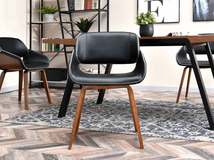 Židle Noughat (ořech tmavý + chromová)