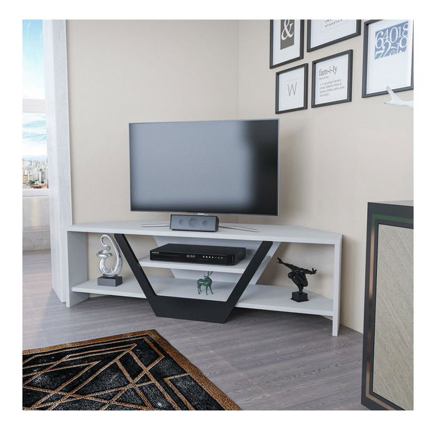 TV stolek/skříňka Sarra (bílá + černá)