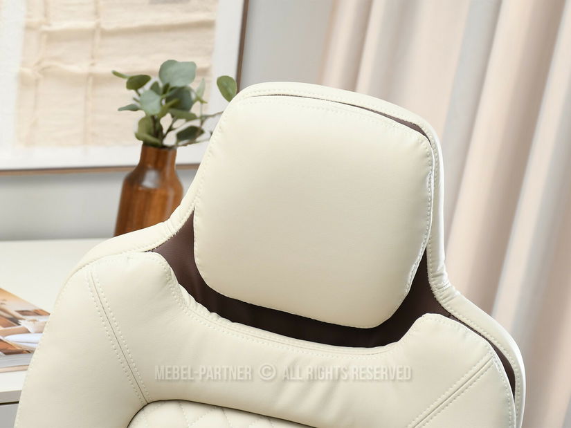 Kancelářské křeslo Abelendes (hnědá + šedá)