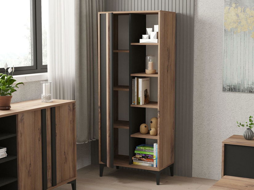 Regál Mobube (borovice atlantická + antracit)