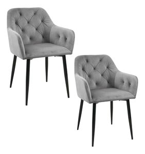 Set 2ks jídelních židlí Satya (šedá)