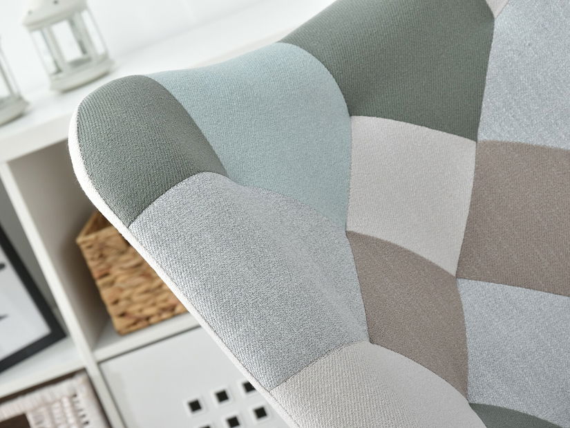 Křeslo Sibyla (patchwork + buk černý)