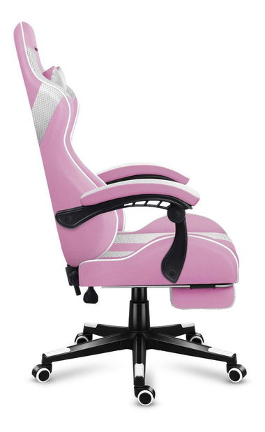Herní křeslo Fusion 4.7 (bílá + růžová)