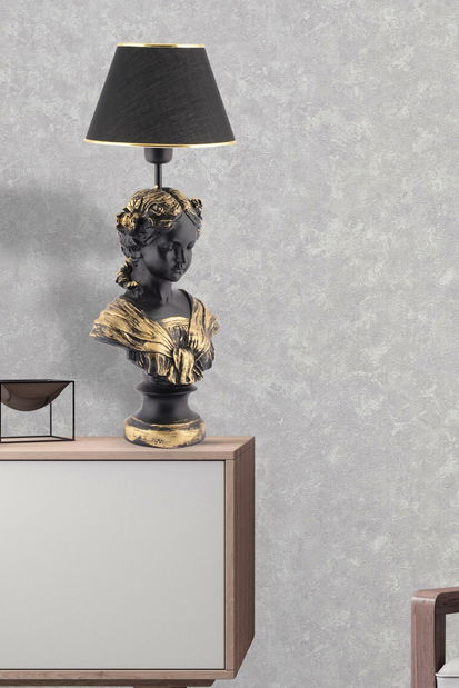 Stolní lampa Bustoseto 1 (černá + zlatá)