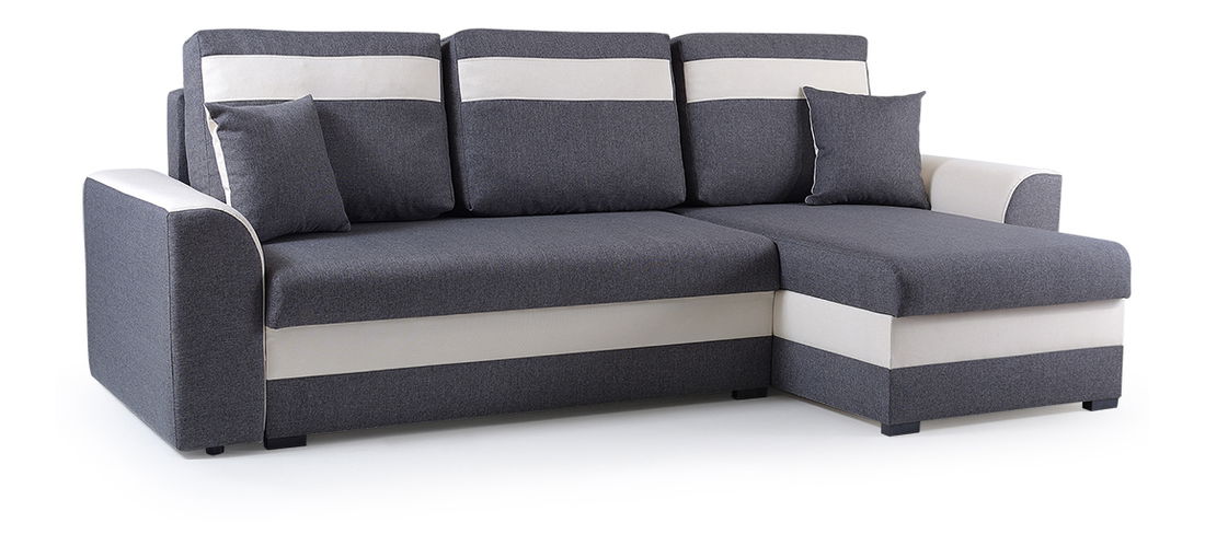Rohová sedačka Maxtom (šedá + bílá) (P)