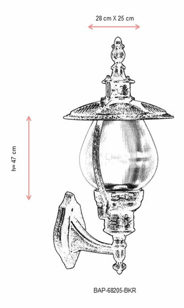 Venkovní nástěnné svítidlo Moses (hnědá)