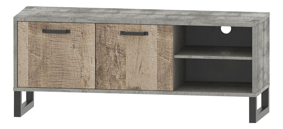TV stolek Bareni 2D/140 (dub pískový + šedá)