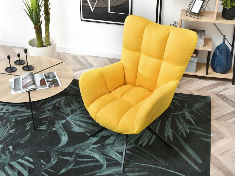 Křeslo Kikino (žlutá + černá)