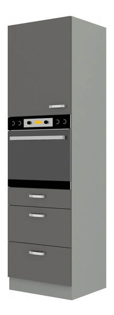 Potravinová kuchyňská skříňka na troubu Gonir 60 DPS 210 3S 1F (šedá + šedá)