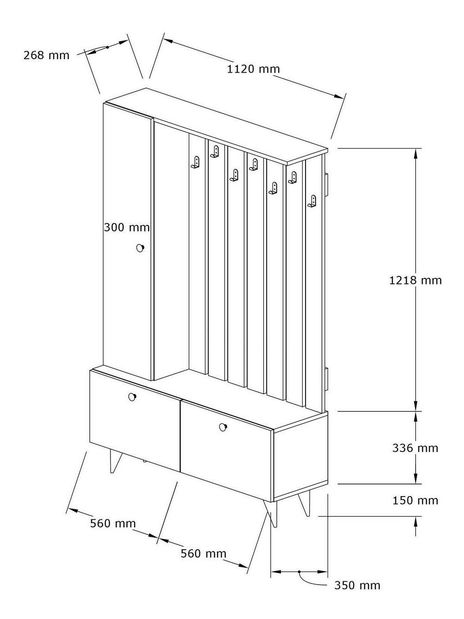 Předsíňová stěna Ladonne (bílá)