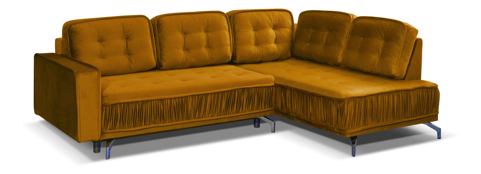 Rohová sedací souprava Variana (žlutá) (P)