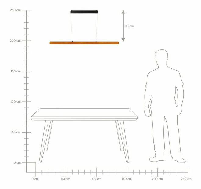  Závěsné svítidlo Seoras (dub)