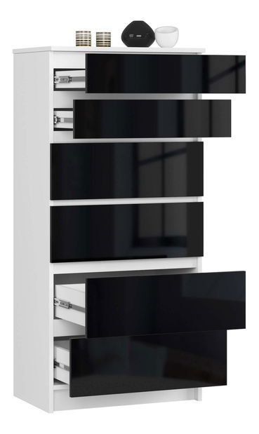 Komoda Kalista III (lesk černý)