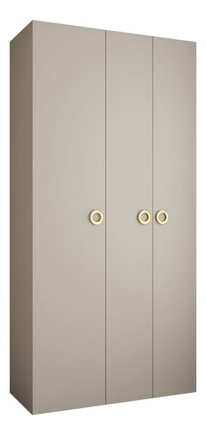Šatní skříň 130 cm Carmela 40-1 (kašmír + zlatá)