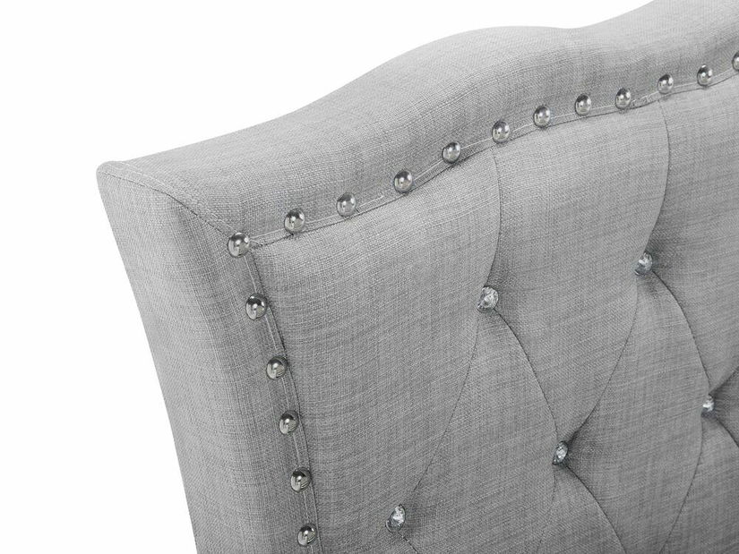 Jednolůžková postel 90 cm MATH (s roštem) (šedá)