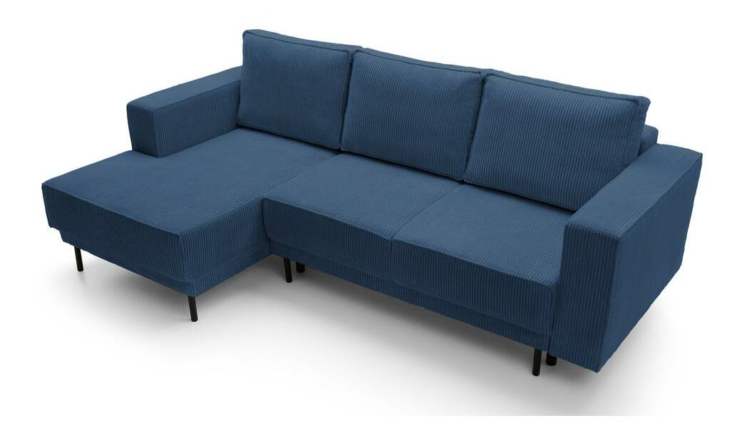 Rohová sedací souprava Rodriguez mini (L) (námořnická modrá + černá)
