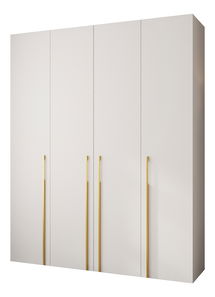 Šatní skříň 200 cm Carmela 40-3 (bílá + zlatá)