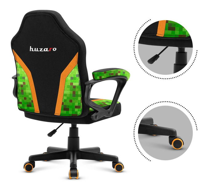 Dětská herní židle Rover 1 (černá + zelená)