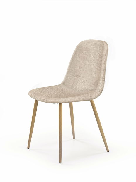 Jídelní židle Montu (tmavokrémová + dub medový)