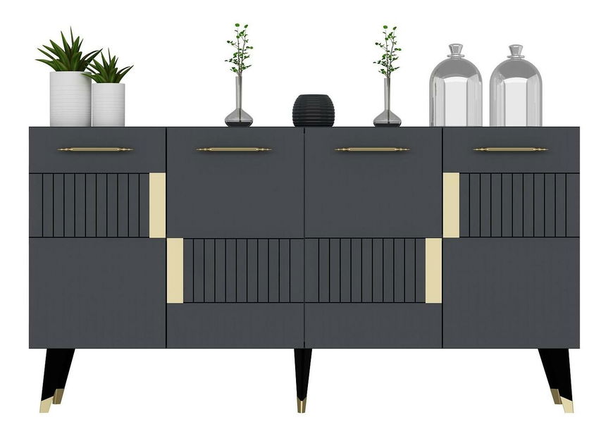 Skříňka Lotoka 1 (antracit + zlatá)