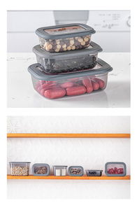 Sada úložných dóz na potraviny (3 ks.) Boxy 712 (antracitová)