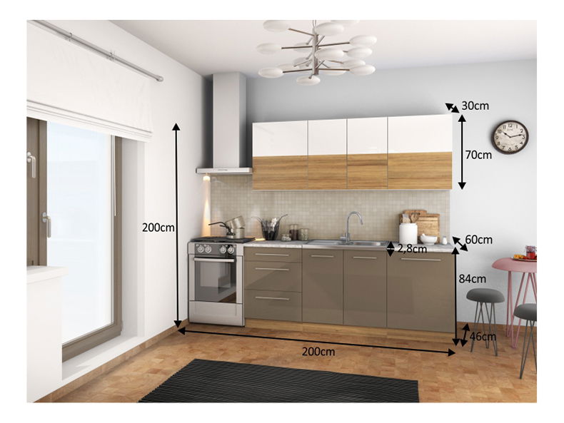 Kuchyň Sergio 200 cm