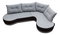 Rohová sedací souprava Adam (světle šedá + černá) (P)