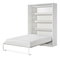Sklápěcí postel 140 Perfecto I (bílá + bílá + černá) (vertikální) (bez osvětlení)
