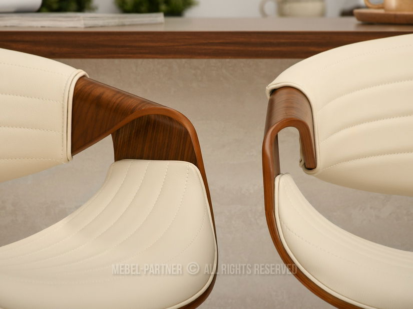 Židle Bjorn H (krémová + ořech)