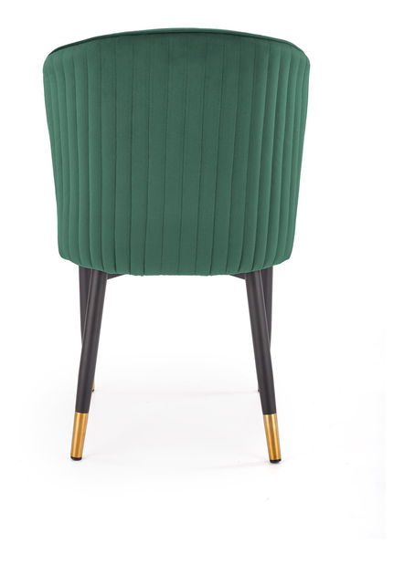 Jídelní židle Krakury (tmavozelená + černá + zlatá)