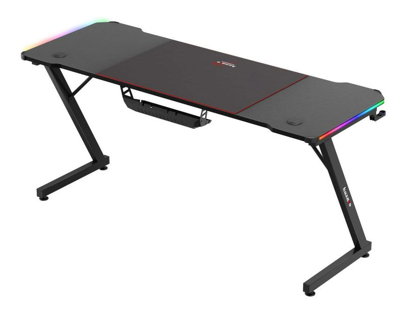 PC stolek Hyperion 4.8 (černá + vícebarevná) (s LED osvětlením)