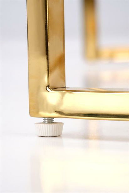 Set 2 ks. konferenčních stolků Mercu 3 (bílý mramor + zlatá)