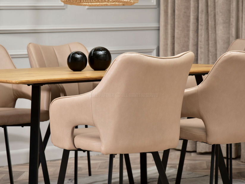 Židle Carl (béžová + černá)