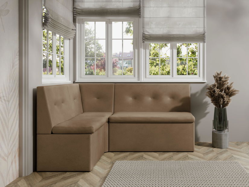 Rohová lavice Layla 140x200 (tmavě béžová)