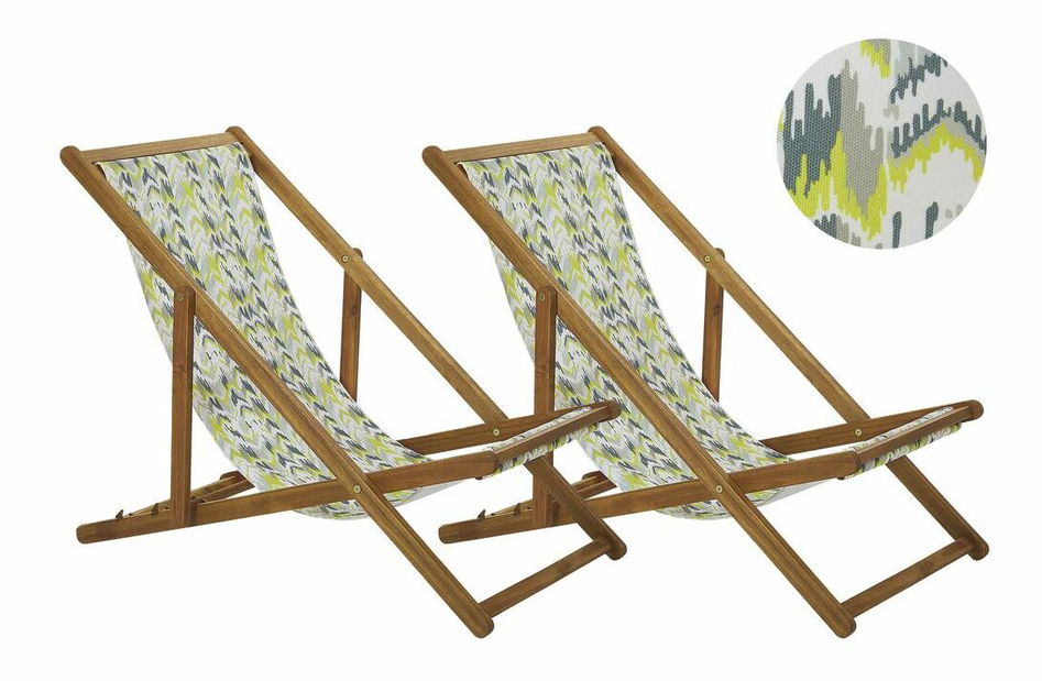 Set 2ks. zahradních lehátko Anizo (žlutá)