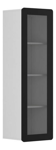 Vitrína na zeď BRW Possi Light SFW1W/13/4 (bílá) (s osvětlením)