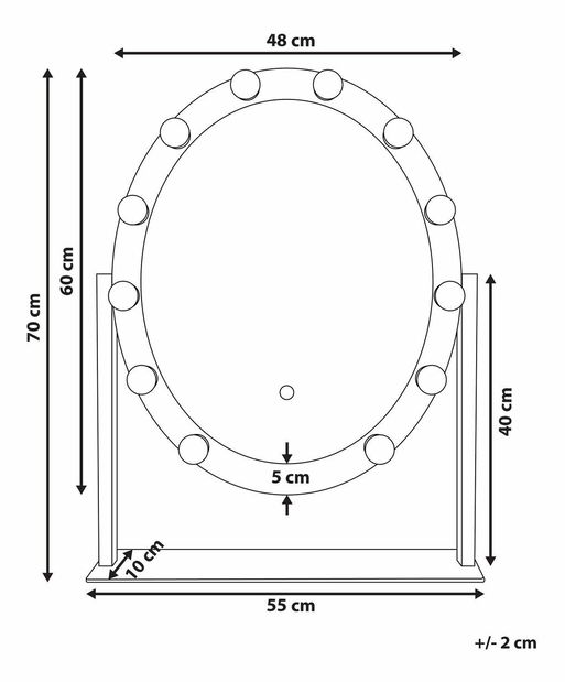 Zrcadlo Rudelle (bílá)