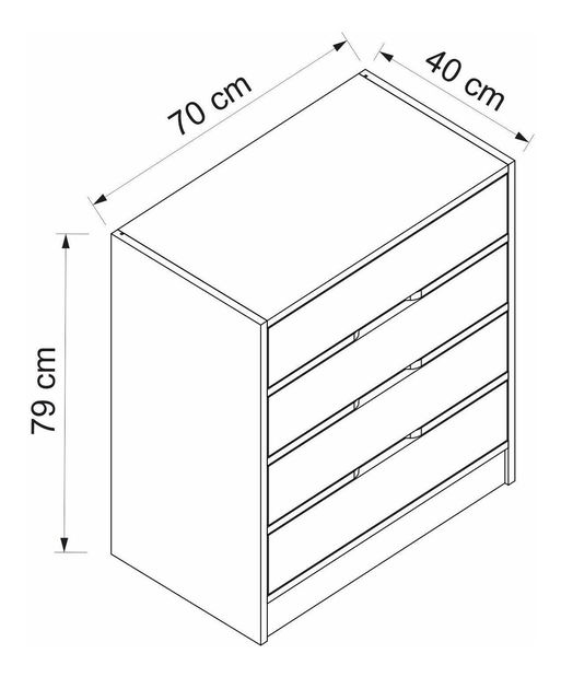 Komoda Erich (ořech + antracit)