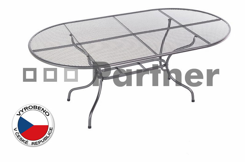 Zahradní stůl oválný 190 x 105 cm (kov)