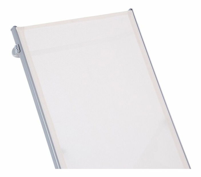 Zahradní lehátko NESS (textil) (bílá)