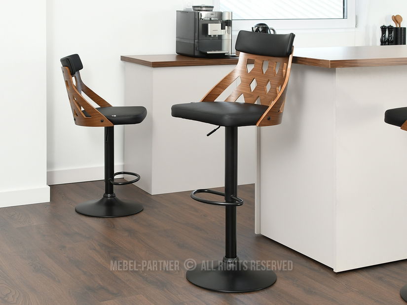 Židle Henriette (ořech tmavý + černá)