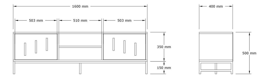 TV stolek/skříňka Nalasi (dub safírový)