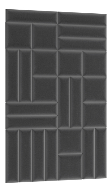 Set 26 čalouněných panelů Quadra 120x195 cm (šedá)