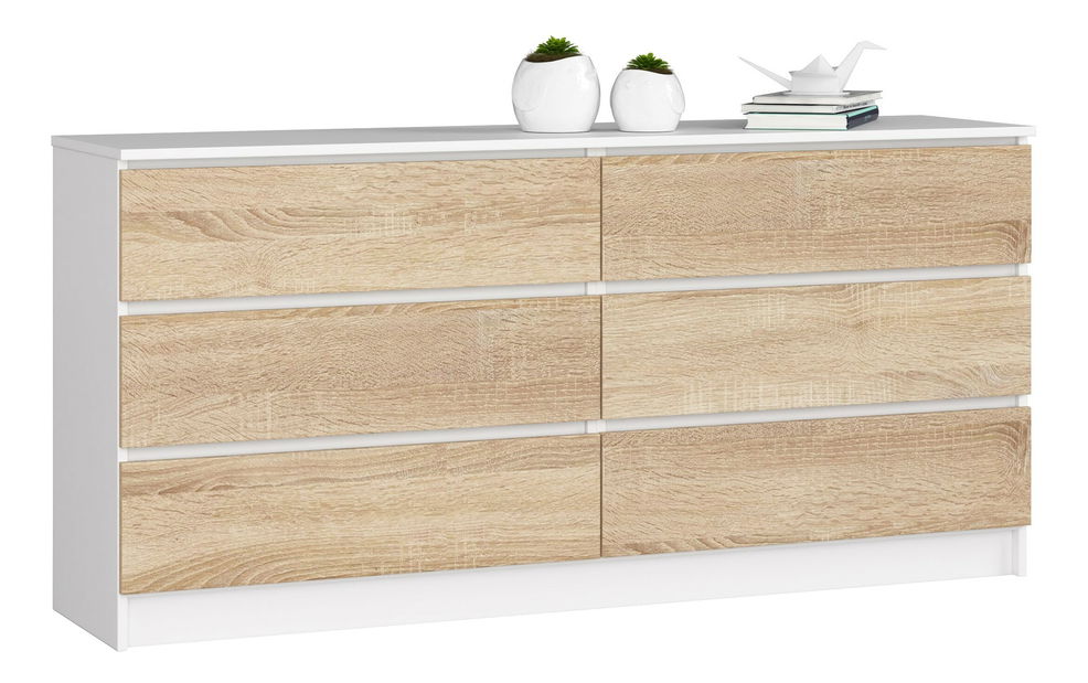 Komoda Koa III (bílá + dub sonoma)