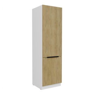 Potravinová vestavná skříň na lednici Carminia 60 LO-210 2F (dub cremona + bílá)