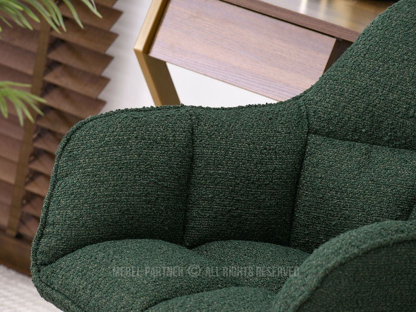 Křeslo Island (zelená + chromová)