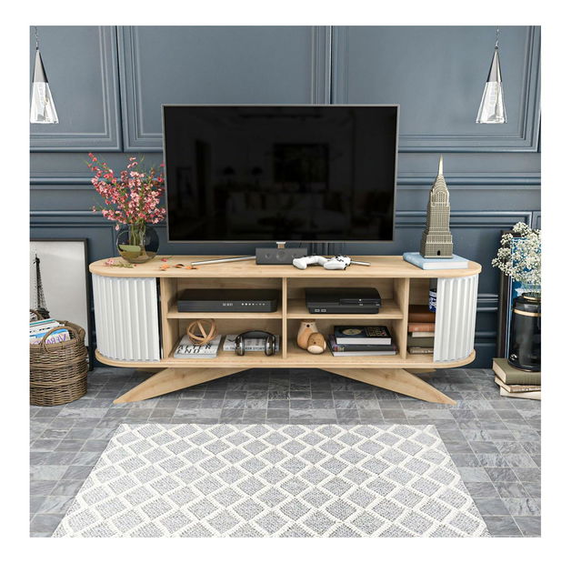 TV stolek/skříňka Stark 180 (dub safírový + bílá)