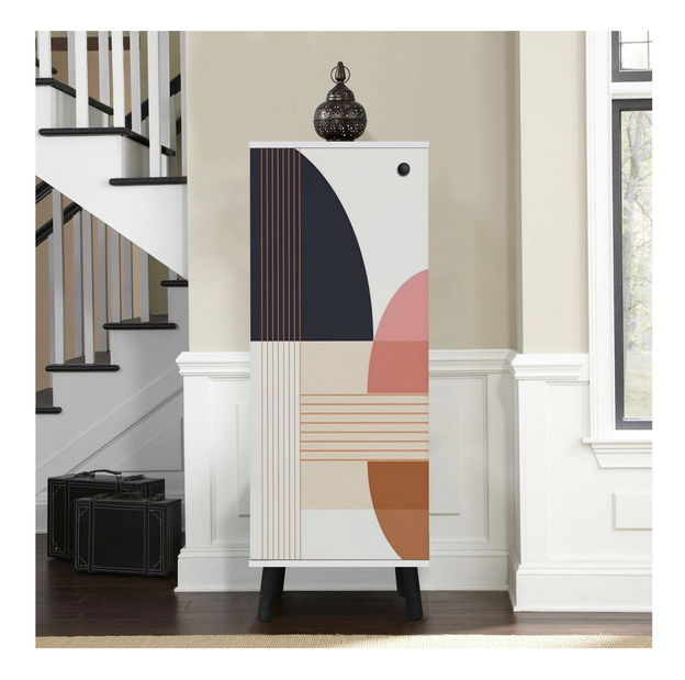 Botník (skříňka na boty) Beside 28 (bílá + černá) *bazar