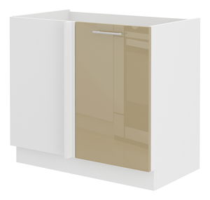 Dolní kuchyňská skříňka Lavera 105 ND 1F BB (bílá + lesk cappucino)